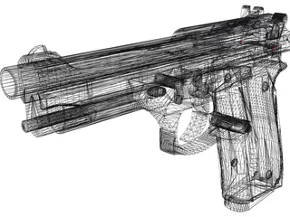 Beretta M9FS 3D Model