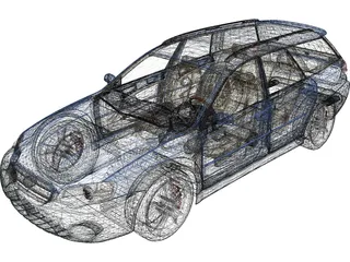 Subaru Outback Wagon (2005) 3D Model