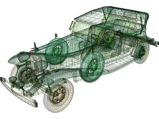 Cadillac V16M (1932) 3D Model