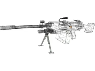 Squad Automatic Weapon 3D Model