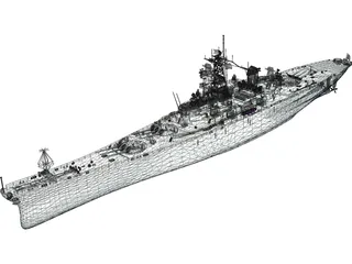USS New Jersey 3D Model