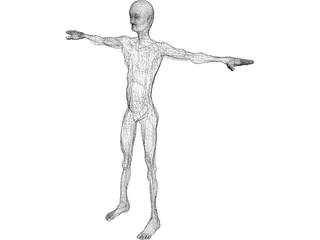 Old Skinny Man 3D Model