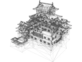 Himeji Jo Japan Castle 3D Model