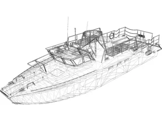Navy Coastal Patrol Boat 3D Model