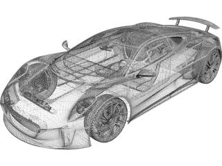 Jaguar C-X75 Concept (2014) 3D Model