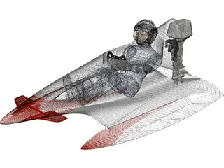 Mini Hydroplane 3D Model