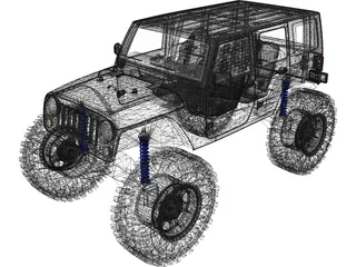 Jeep Wrangler Unlimited (2017) [Lifted] 3D Model