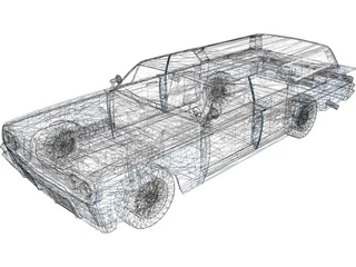 Chevrolet Impala Wagon (1958) 3D Model