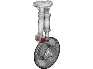 IAR 99 Main Landing Gear 3D Model