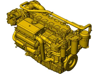 Cat C7 Engine 3D Model