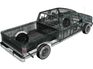 Ford F-150 Crew Cab (1996) 3D Model