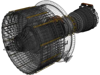Jet Engine 3D Model