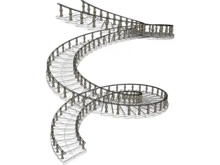 Spiral Staircase 3D Model