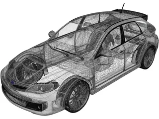 Subaru Impreza WRX Sti (2010) 3D Model