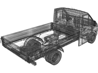 GAZelle NEXT Flatbed 3D Model