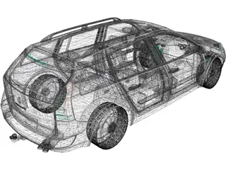 Renault Megane II (2009) 3D Model