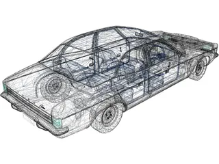 Ford Cortina MK III 2000E (1976) 3D Model