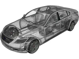 Lexus LS 600h [XF40] (2010) 3D Model