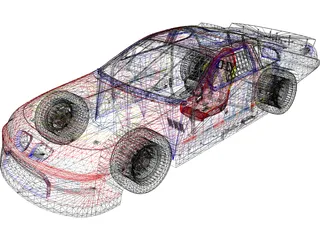 Nascar Stock Car 3D Model
