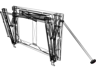 LCD TV Wall Stand 3D Model