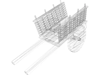 Medieval Cart 3D Model