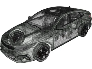 Kia Optima T-GDi (2019) 3D Model