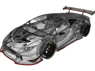 Lamborghini Huracan LP620-2 Super Trofeo (2014) 3D Model