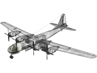 Boeing B-29 Superfortress 3D Model