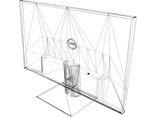 Dell S2216H Monitor 3D Model