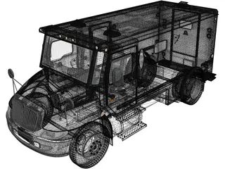 International Durastar Armored Cash Truck (2002) 3D Model