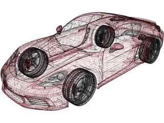 Porsche 718 Cayman S (2018) 3D Model