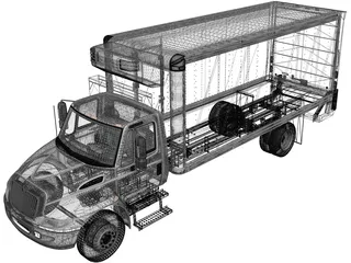 International Durastar Box Truck (2002) 3D Model