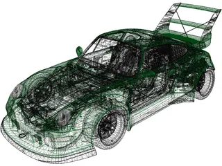 Porsche 911 RWB (1993) 3D Model