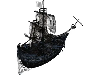 Pirates Galeon 3D Model