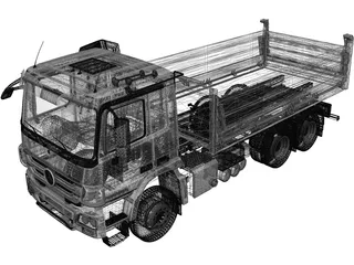 Mercedes-Benz Actros Tipper 3-axle (2011) 3D Model