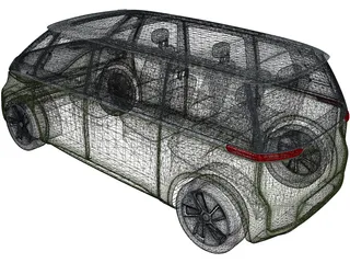 Volkswagen ID.Buzz Concept (2020) 3D Model