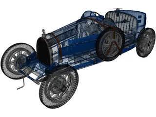 Bugatti Type 35 (1924) 3D Model