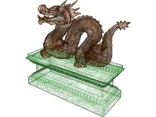 Chinese Dragon Statue 3D Model