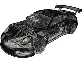 Porsche 911 RSR (2013) 3D Model