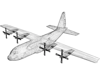 Lockheed C-130 Hercules 3D Model