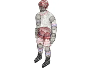 Hockey Player 3D Model