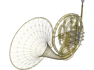 French Horn 3D Model
