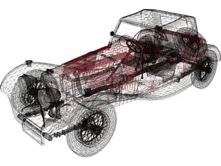 Jaguar S100 Targa Florio (1937) 3D Model