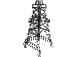 Oil Rig 3D Model