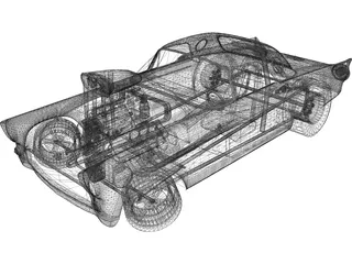 Ford Thunderbird Dragster 3D Model