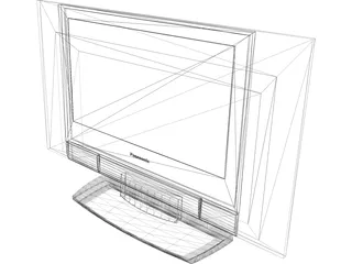 Panasonic Flat TV 3D Model