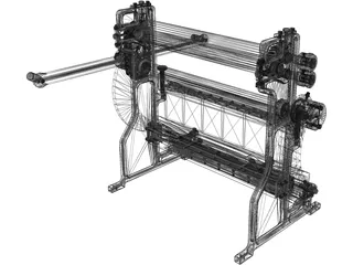 Multi Functional Sheet Metal Machine 3D Model