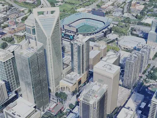 Charlotte City, NC, USA (2023) 3D Model