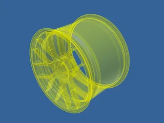 BBS RE Forged Aluminum Centerlock Race Wheel 3D Model