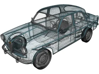 Alfa Romeo Giulietta 750 Berlina (1955) 3D Model